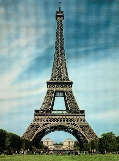 Eiffel Tower by Nick Holdsworth - Mixed Media on Board